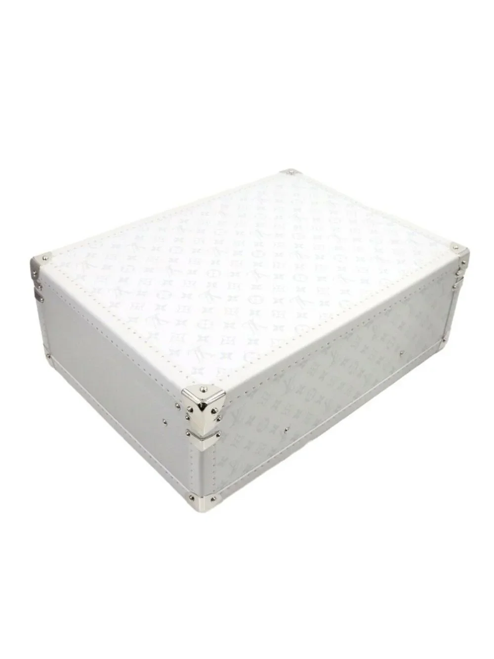 Louis Vuitton Taigarama Bisten 50 Trunk Case Bag White Silver